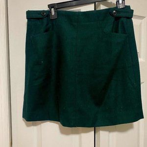 Green Wool Blend Mini Skirt - Madewell Size 8